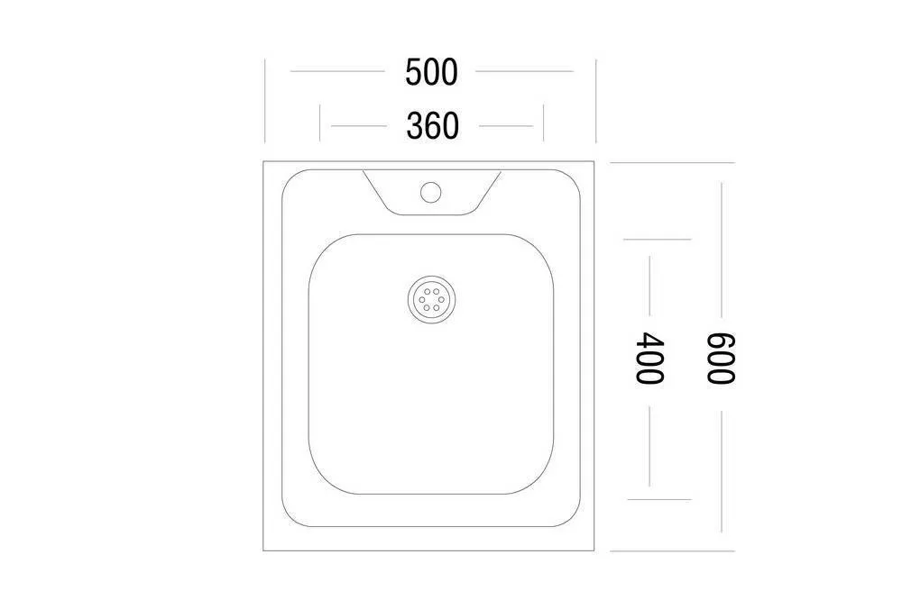 Мойка Юкинокс Стандарт STD500.600 - 5С ОСS накладная, фото 2