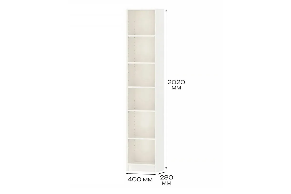 Стеллаж книжный 40x28x202см, с регулируемыми полками Тинтон, фото 3