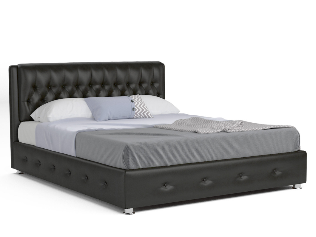Кровать с матрасом Граф черная