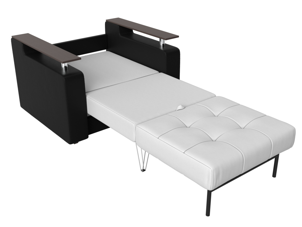 Кресло-кровать Комфорт бело-черный