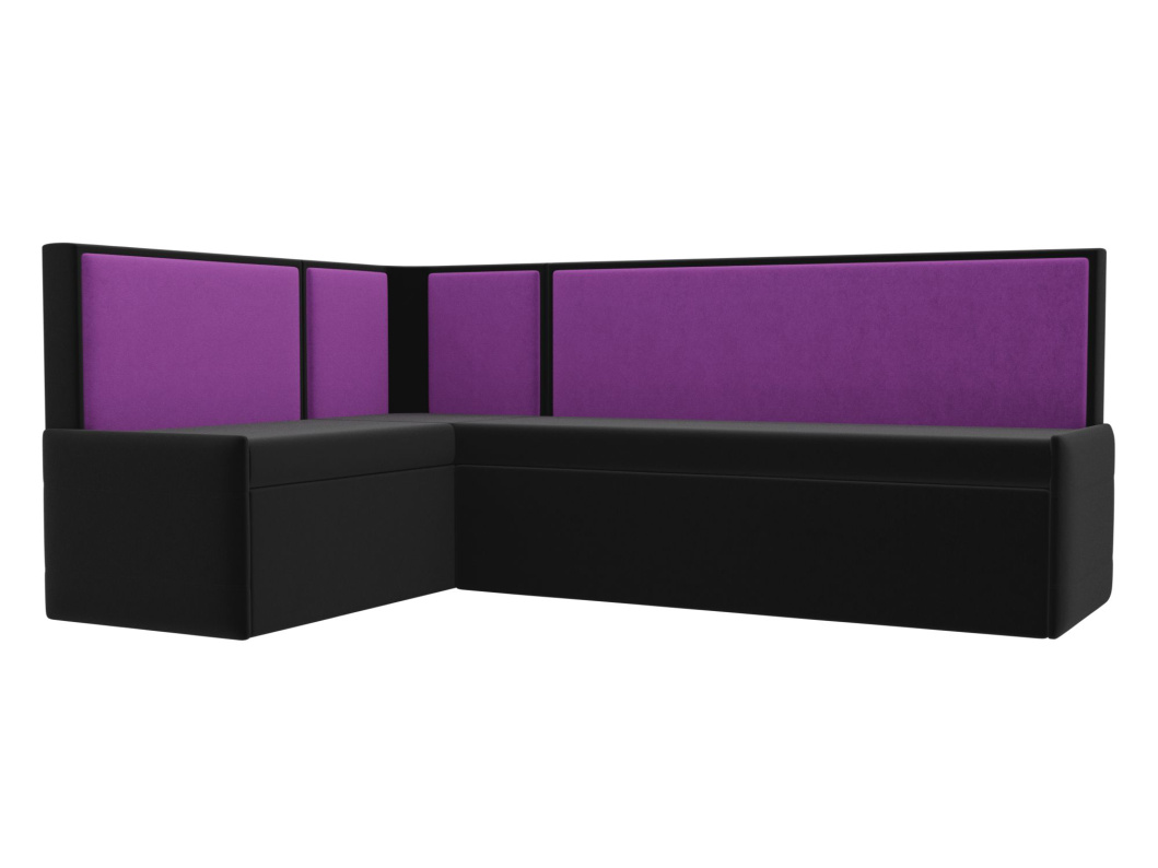 Кухонный уголок Кристина Левый черно-фиолетовый