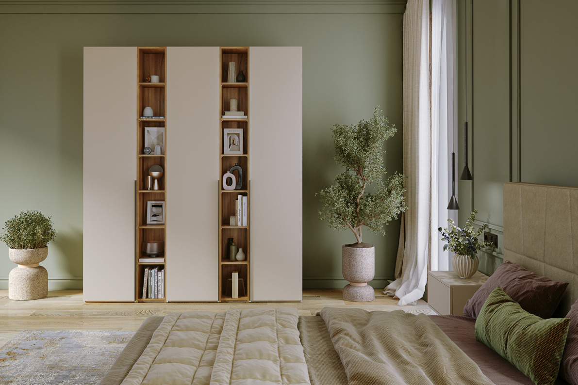 Шкафы Лаура 2038 №1Кашемир серый