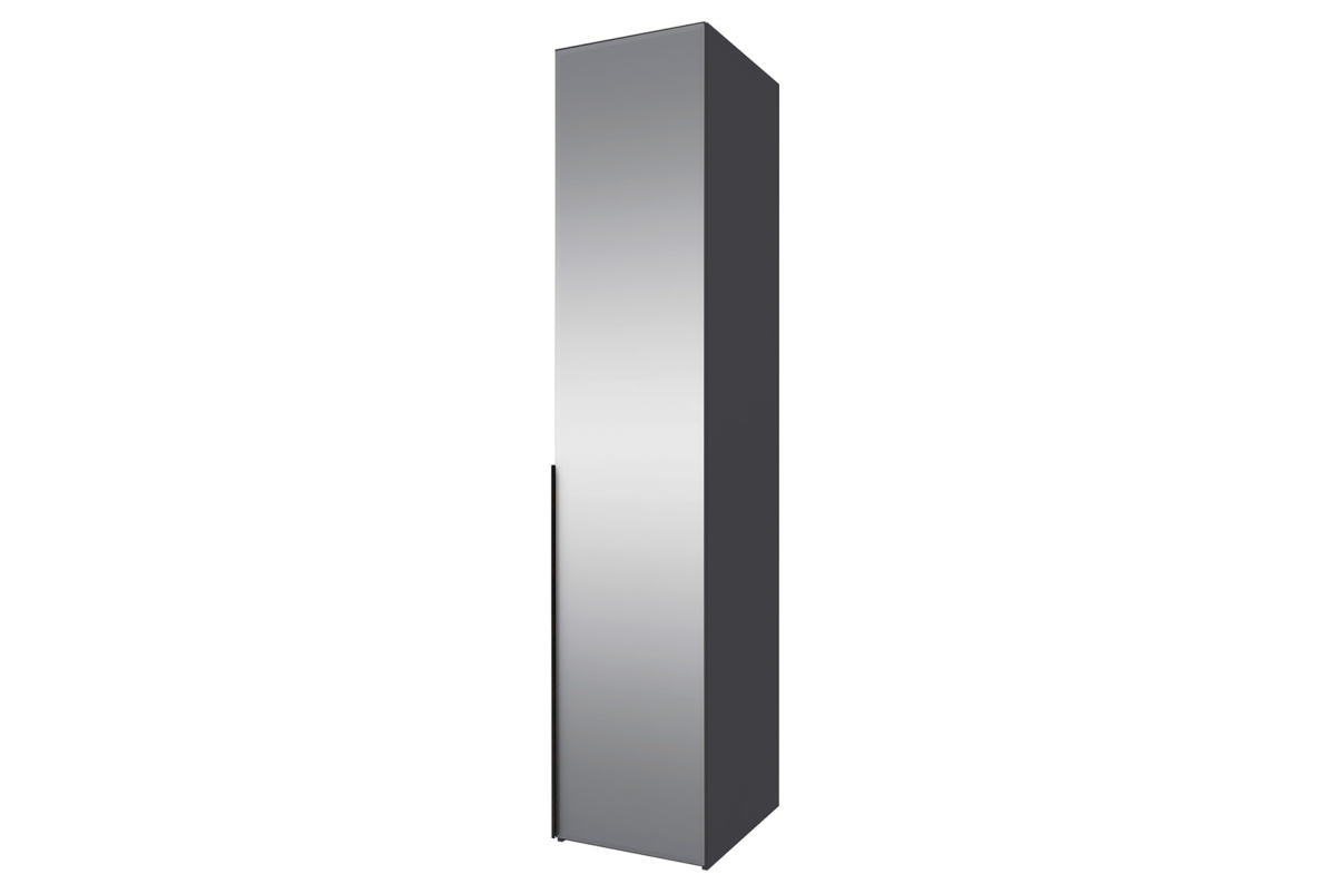 Шкаф 1-дверный с зеркалом Лаура 1 Серый уголь Лаура 1Серый уголь