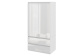 Шкаф 2-х дверный с ящиками, 90 см ЛюксБелый глянец, фото 4