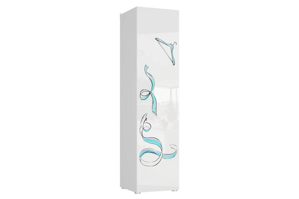 Шкаф 1-дверный Модерн (Modern) СтильБелый глянец