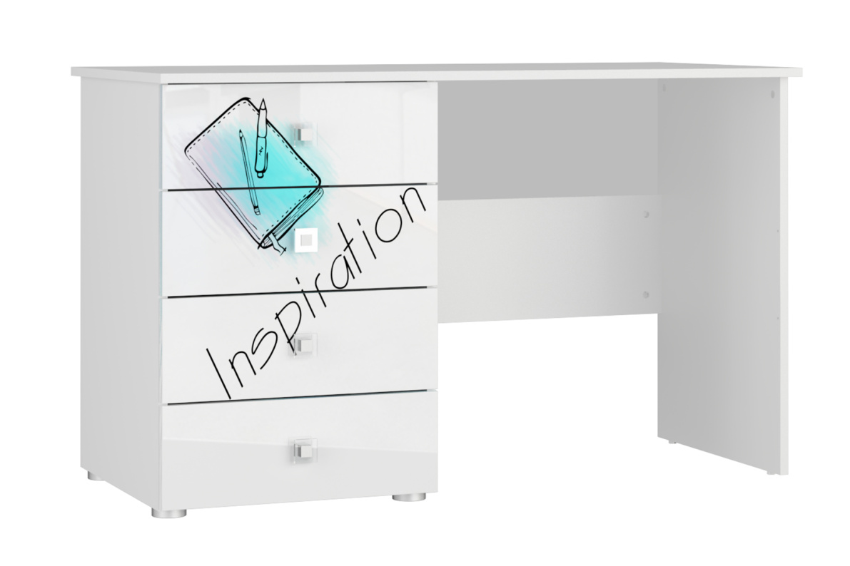 Стол письменный Модерн (Modern) СтильБелый глянец