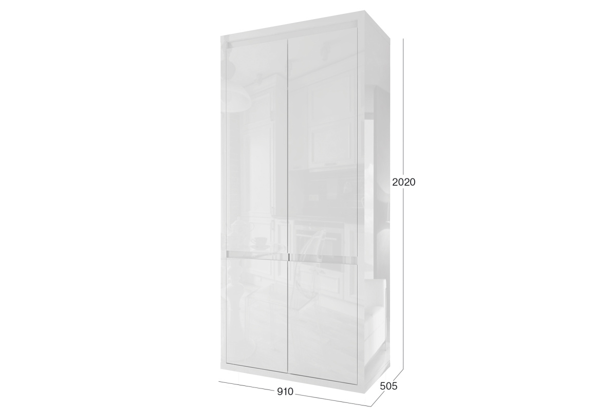 Шкаф двухдверный 91х202х50,5 см Норден