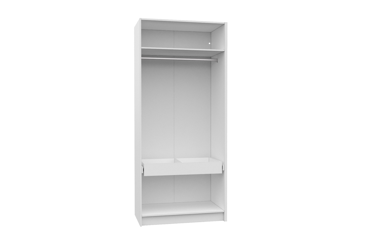 Шкаф 2-х дверный с фасадом МДФ Оскар (компл.4)Белый, фото 2