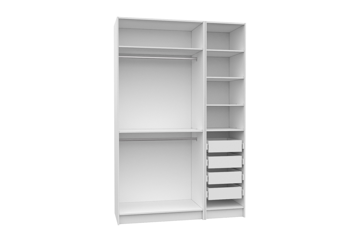 Шкаф 3-х дверный с ящиками Оскар Оскар (компл.7)Белый, фото 2