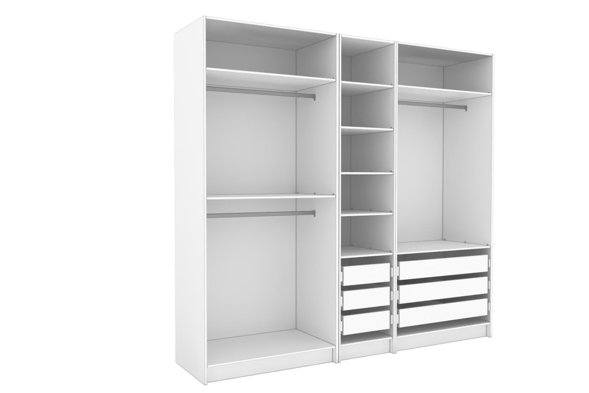 Открытая гардеробная  (компл.18), 250 см Оскар