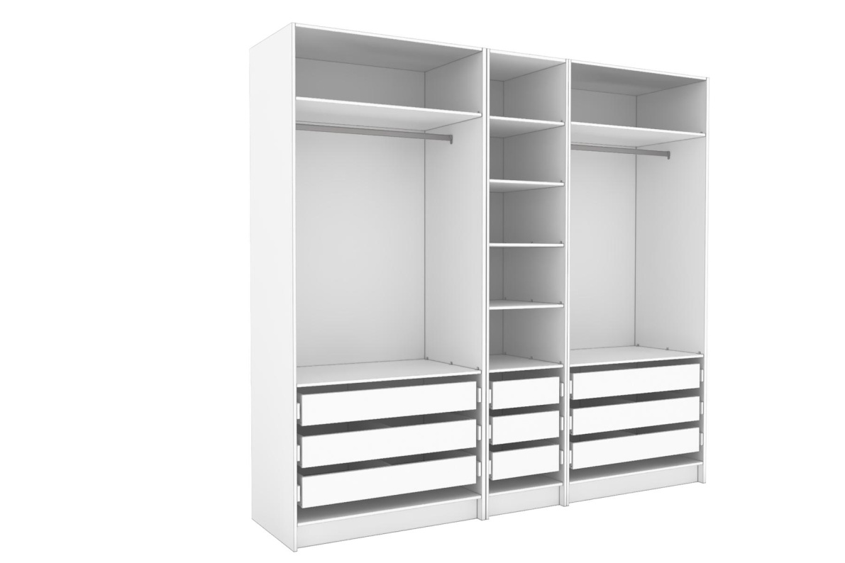 Открытая гардеробная  (компл.19), 250 см Оскар