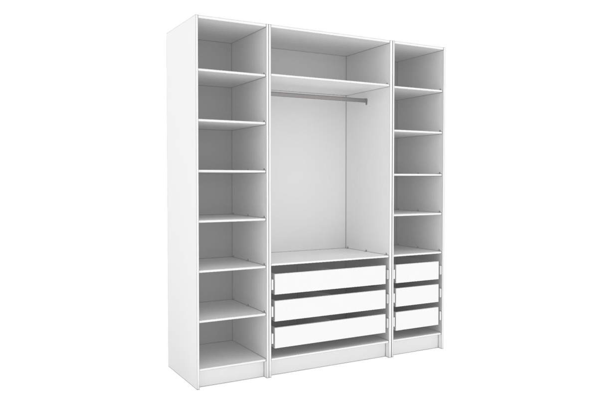 Открытая гардеробная  (компл.21), 200 см Оскар