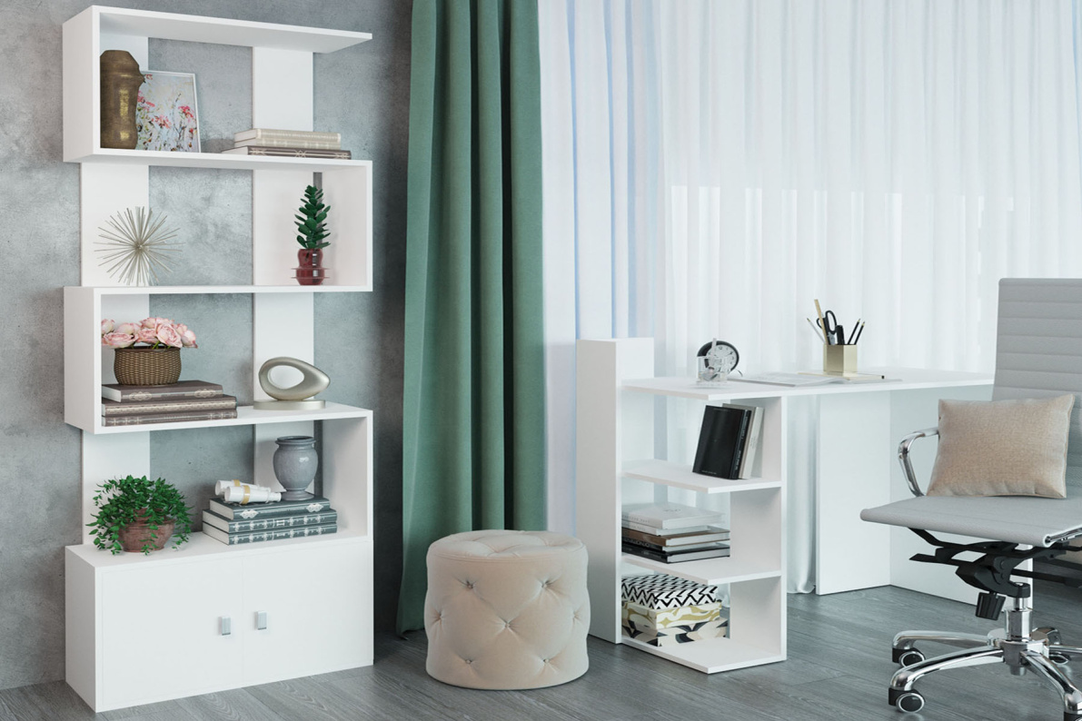 Стеллаж СаксБелый