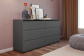 Комод  6 ящиков, 1600 Сомеро Cерый