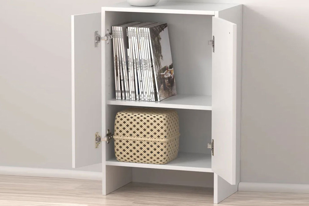 Шкаф 50х30х78 см, с двумя дверцами ТевиБелый, фото 2