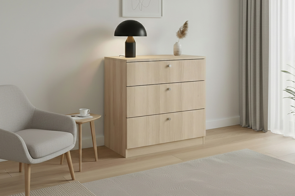 Комод 70х40х72 см с 3-мя ящиками Теви