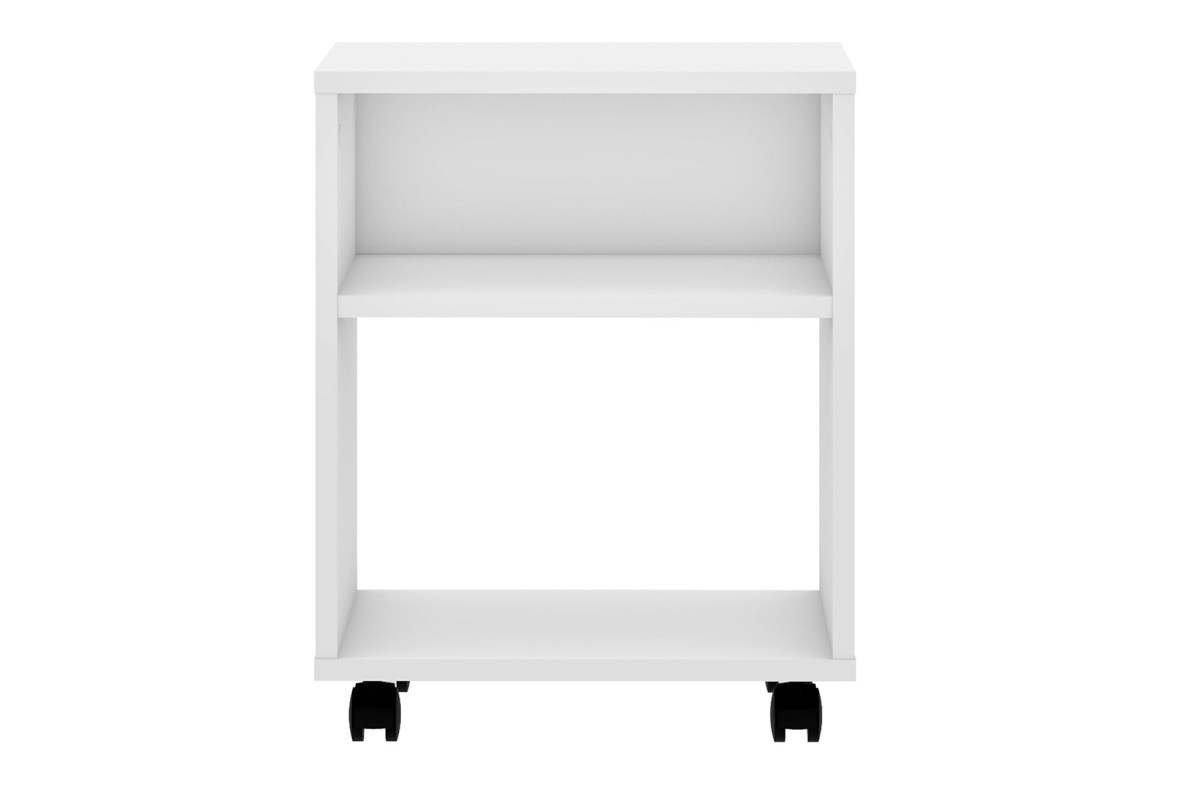Тумба прикроватная 40х30х50 см с полкой на колёсиках ТевиБелый, фото 3