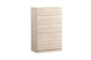 Комод 70х40х116 см с 6-ю ящиками Теви Акация Лэйклэнд светлая, фото 4