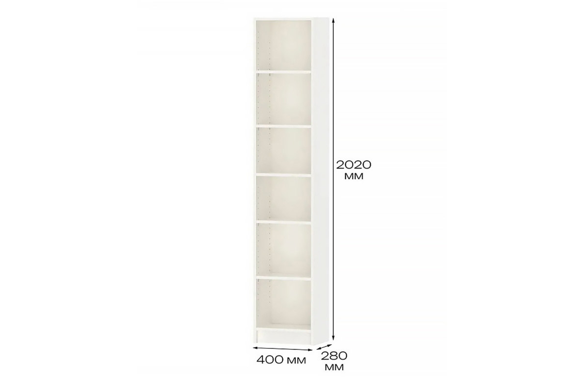 Стеллаж книжный 40x28x202см, с регулируемыми полками Тинтон, фото 3