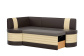 Кухонный угловой диван Токио Левый коричнево-бежевый