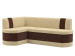 Кухонный угловой диван Токио Левый бежево-коричневый