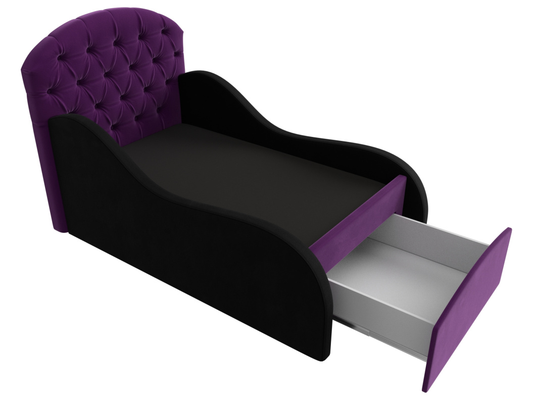 Детская кровать Злата (70х140) фиолетово-черная